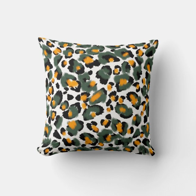Leopard-Druck nahtlos Muster Kissen (Vorderseite)