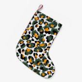 Leopard-Druck nahtlos Muster Kleiner Weihnachtsstrumpf (Vorderansicht (hängend))