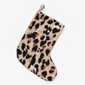 Leopard-Druck nahtlos Muster Kleiner Weihnachtsstrumpf (Vorderansicht (hängend))