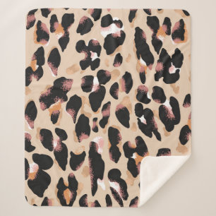 Leopard-Druck nahtlos Muster Sherpadecke