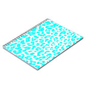 Leopard-Druck-Notizbuch Lite blaues Notizblock (Linke Seite)
