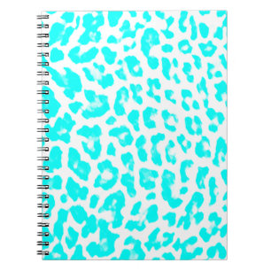 Leopard-Druck-Notizbuch Lite blaues Notizblock