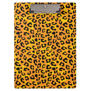 Leopard-Druck-orange Gelb-vektordruck Klemmbrett