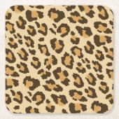 Leopard-Druck-Papier-Untersetzer Rechteckiger Pappuntersetzer (Vorderseite)