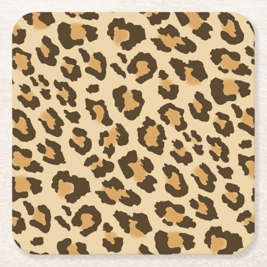 Leopard-Druck-Papier-Untersetzer Rechteckiger Pappuntersetzer (Vorderseite)