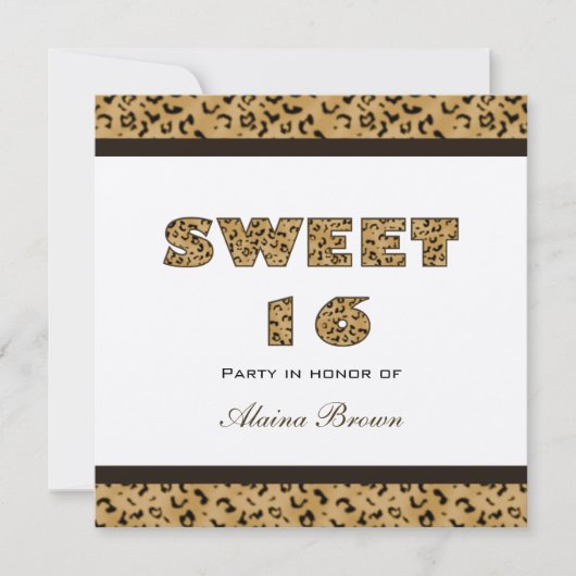 Leopard-Druck-Party Einladungen (Vorderseite)