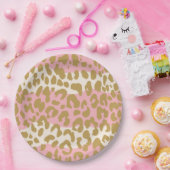 Leopard-Druck-Party-Teller (Rosa) Pappteller (Party)