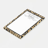 Leopard-Druck-personalisierte Post-it Klebezettel (angewinkelt)