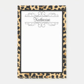 Leopard-Druck-personalisierte Post-it Klebezettel (Vorderseite)