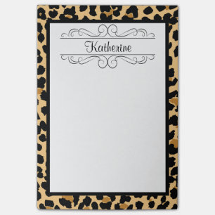 Leopard-Druck-personalisierte Post-it Klebezettel