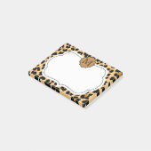 Leopard-Druck-personalisierte Post-it Klebezettel (angewinkelt)
