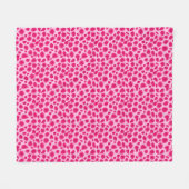 Leopard-Druck - pinkfarben und hellrosa Fleecedecke (Vorderseite (Horizontal))