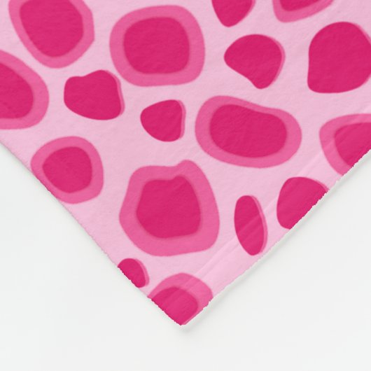 Leopard-Druck - pinkfarben und hellrosa Fleecedecke (Ecke)