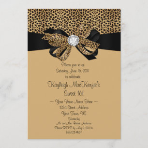 Leopard-Druck-Raum-Kristall-Diamant-Bonbon 16 Einladung