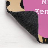 Leopard-Druck-Rosa-Apple-Lehrer Mousepad (Ecke)