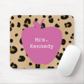 Leopard-Druck-Rosa-Apple-Lehrer Mousepad (Mit Mouse)