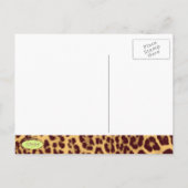 Leopard-Druck Save the Date Postkarte (Rückseite)