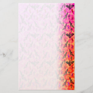 Leopard-Druck schlägt Schädel-rosa Orange Briefpapier