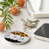 Leopard-Druck-Schlüsselanhänger Schlüsselanhänger (Seite)