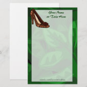 Leopard-Druck-Schuh-Briefpapier Briefpapier (Vorne/Hinten)