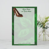 Leopard-Druck-Schuh-Briefpapier Briefpapier (Stehend Vorderseite)