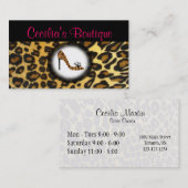 Leopard-Druck-Schuh-Butike-Geschäfts-Karte Visitenkarte (Vorne/Hinten)