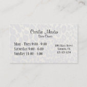 Leopard-Druck-Schuh-Butike-Geschäfts-Karte Visitenkarte (Rückseite)