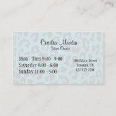 Leopard-Druck-Schuh-Butike-Geschäfts-Karte Visitenkarte (Rückseite)