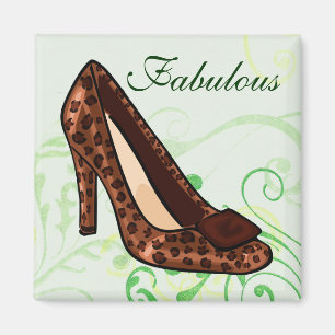 Leopard-Druck-Schuh-Magnet Magnet