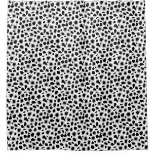 Leopard-Druck, Schwarzweiss Duschvorhang