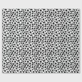 Leopard-Druck - Schwarzweiss Geschenkpapier (Flach)