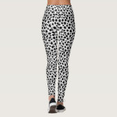 Leopard-Druck - Schwarzweiss Leggings (Rückseite)