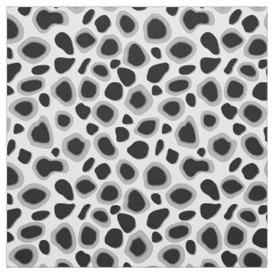 Leopard-Druck - Schwarzweiss Stoff