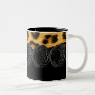 Leopard-Druck-Tasse Zweifarbige Tasse