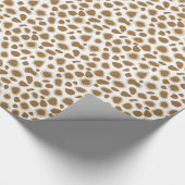 Leopard-Druck - Taupe TAN und Weiß Geschenkpapier (Ecke)