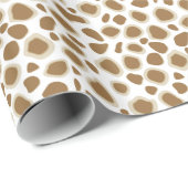 Leopard-Druck - Taupe TAN und Weiß Geschenkpapier (Rolleneckpunkt)