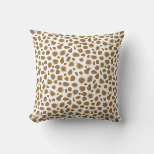 Leopard-Druck - Taupe TAN und Weiß Kissen