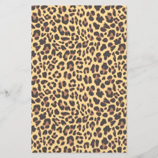 Leopard-Druck-Tierhaut-Muster Briefpapier (Vorderseite)