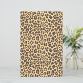 Leopard-Druck-Tierhaut-Muster Briefpapier (Stehend Vorderseite)