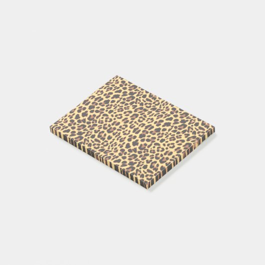 Leopard-Druck-Tierhaut-Muster Post-it Klebezettel (angewinkelt)
