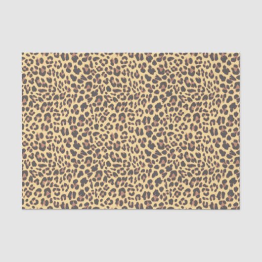 Leopard-Druck-Tierhaut-Muster Seidenpapier (Vorderseite)