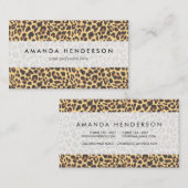 Leopard-Druck-Tierhaut-Muster Visitenkarte (Vorne/Hinten)