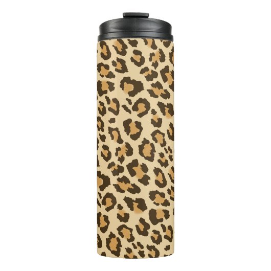 Leopard-Druck-Trommel Thermosbecher (Vorderseite)