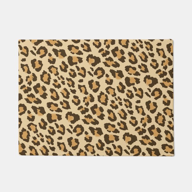 Leopard-Druck-Tür-Matte Fußmatte (Vorderseite)