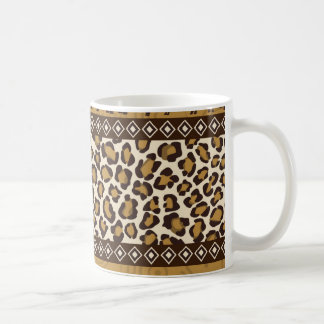 Leopard-Druck und afrikanische Tiere Kaffeetasse