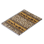 Leopard-Druck und afrikanische Tiere Notizblock (Linke Seite)