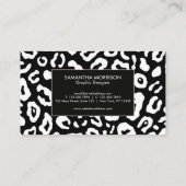 Leopard-Druck Visitenkarte (Rückseite)