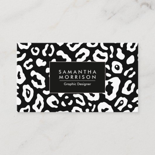 Leopard-Druck Visitenkarte (Vorderseite)