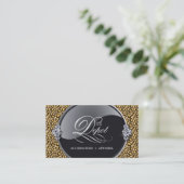 Leopard-Druck-Visitenkarte Visitenkarte (Stehend Vorderseite)