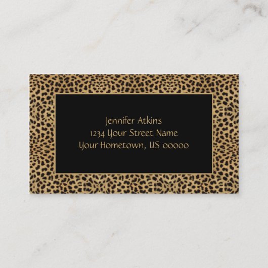 Leopard-Druck-Visitenkarte Visitenkarte (Vorderseite)